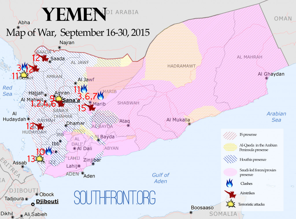 Yemen Map of War – Sep.16-30, 2015