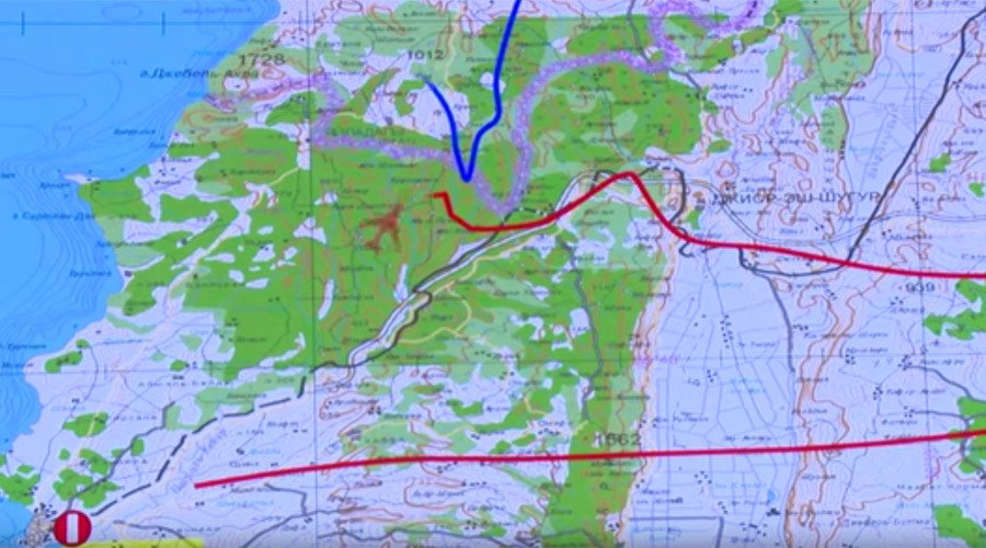 Russian Su-24 crash scheme © Ministry of Defence of the Russian Federation