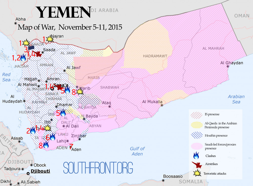 Yemen Map of War - Nov. 11, 2015
