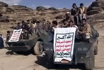Houthi convoy in Yemen