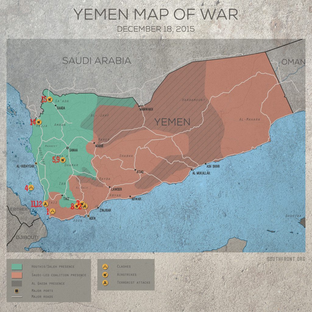Yemen Map of War – Dec. 18, 2015