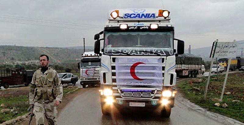 100 trucks of UN humanitarian aid sent for Syria