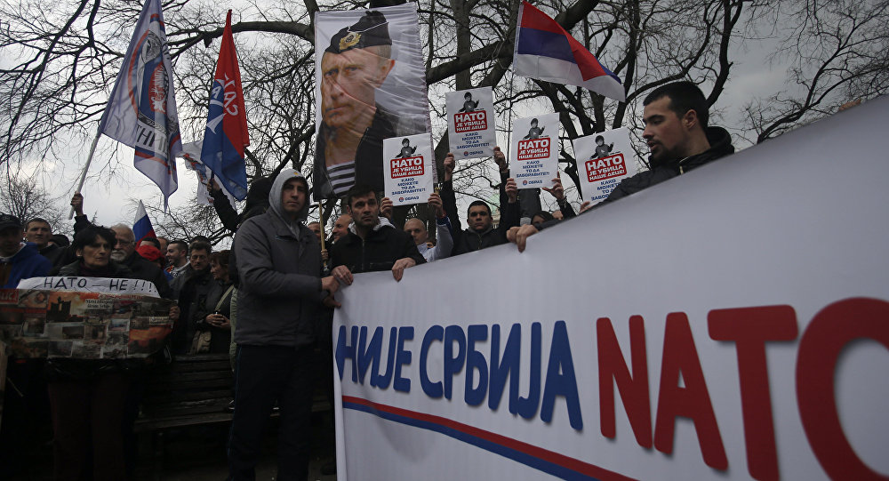 A large anti-NATO rally held in Belgrade