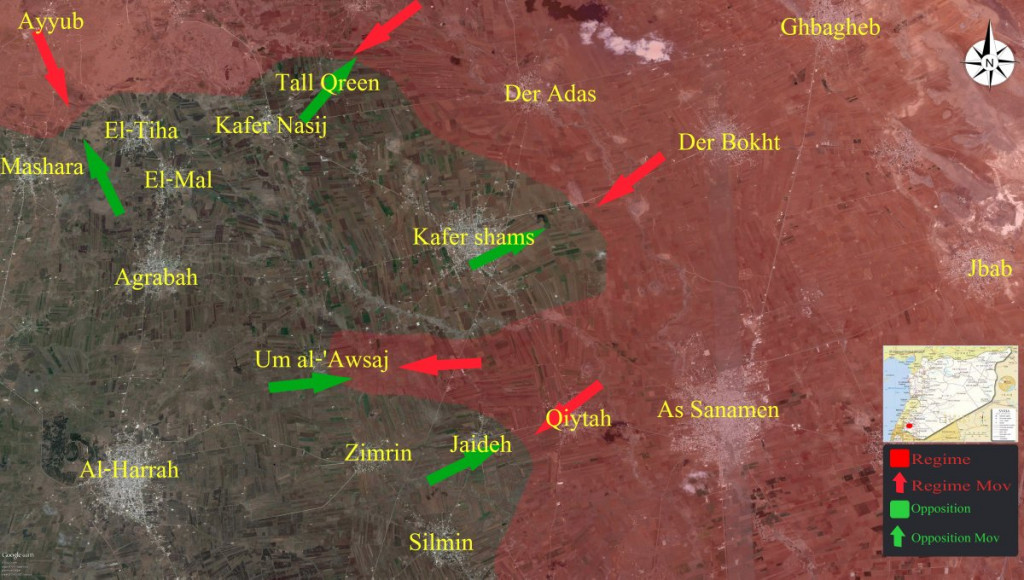 Map: Militants Anounce Major Offensive in Quneitra, Syria