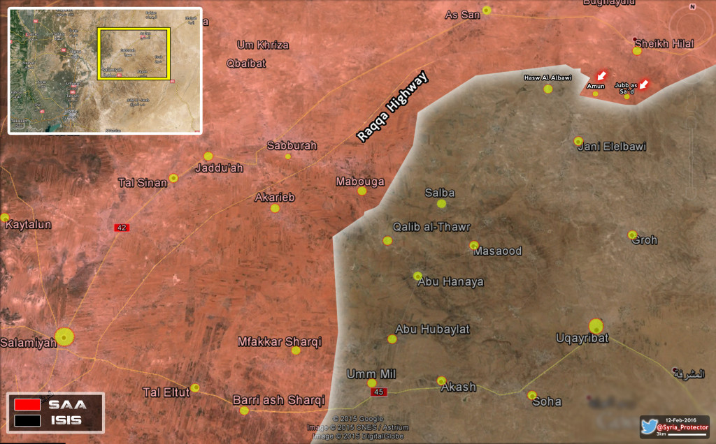 Map: Syrian forces liberate 2 villages from ISIS in Hama Province