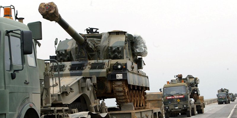 M-52Ts being moved into forward positions via prime movers in recent weeks. This is faster, more efficient and aids in overall maintenance when moving military hardware over long distances.