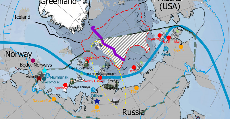 Russian Arctic Military Map