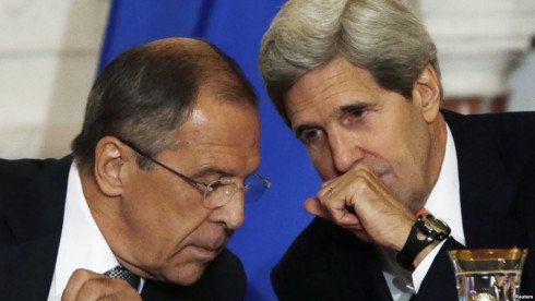 Sergei Lavrov and John Kerry