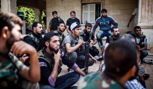 Syrian rebels in Aleppo