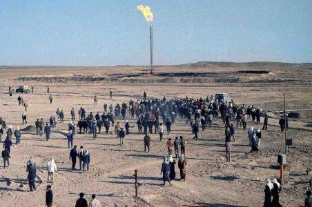Oil field under ISIS control in Syria
