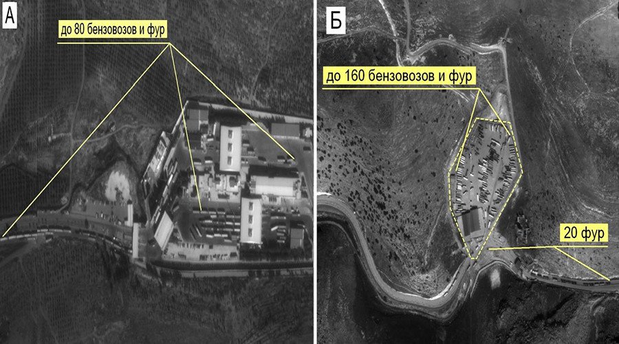 Tankers trucks near the Turkish border © syria.mil.ru