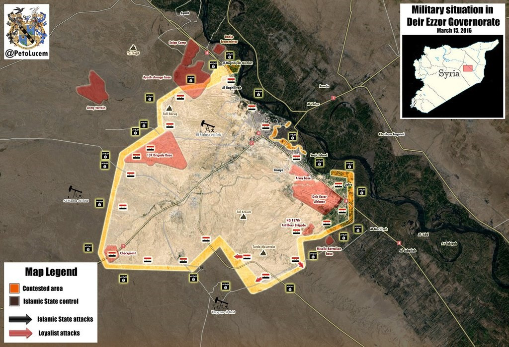Map: Military Situation in Deir Ezzor Governorate