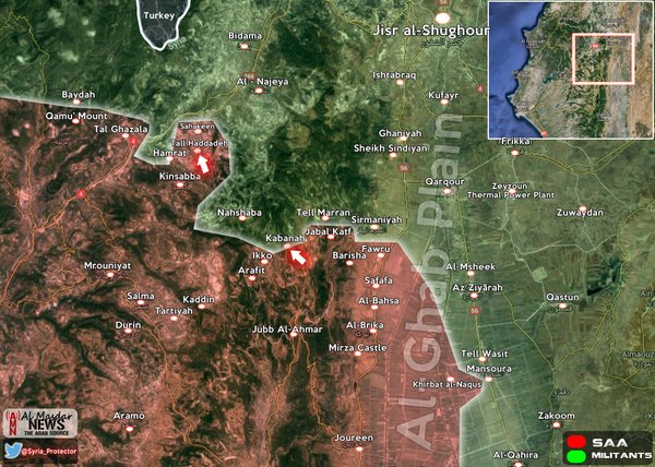 Syrian Army takes control of Tall Hadadeh, advancing in Lattakia