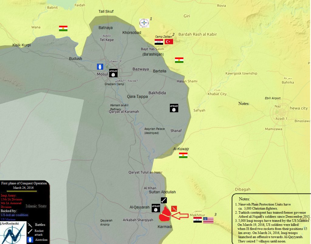 map mosul