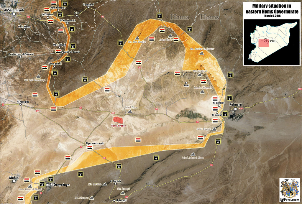Map: Military Situation in Eastern Homs on Mar.6