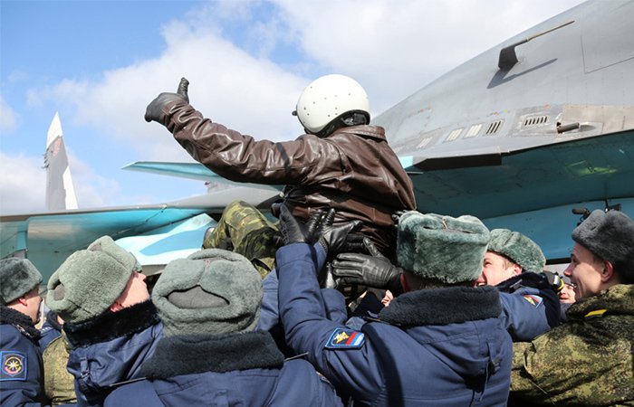Russian pilot is back home