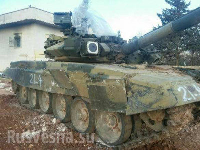 TOW-2A-damaged T-90 displayed