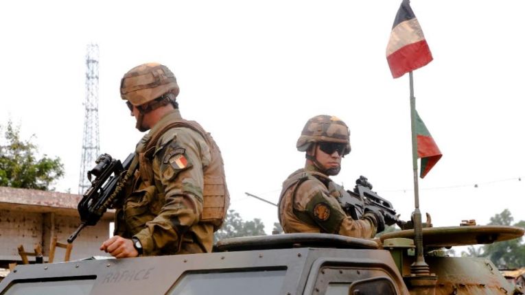 French soldiers part of Operation Sangaris, launched in 2013 and due to end this year, pictured in Bangui in September 2015
