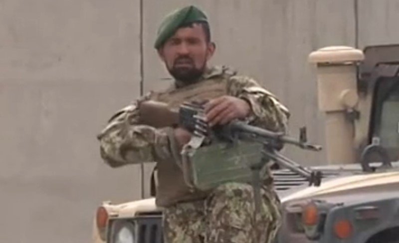 An Afghani servicemen in Kabul