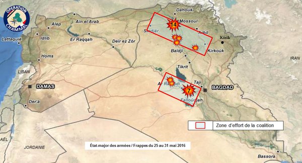 French Airstrikes in Iraq May 25-31, 2016