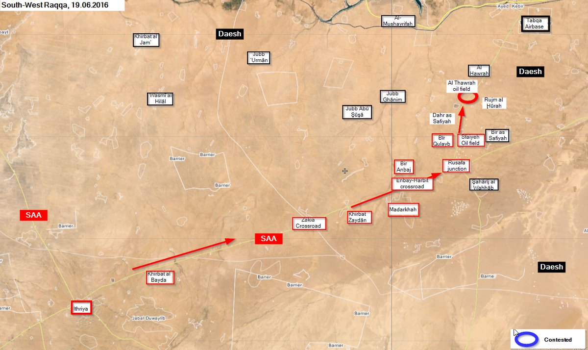 Syrian Army Takes Al Thawrah Oil Field in Raqqa Province