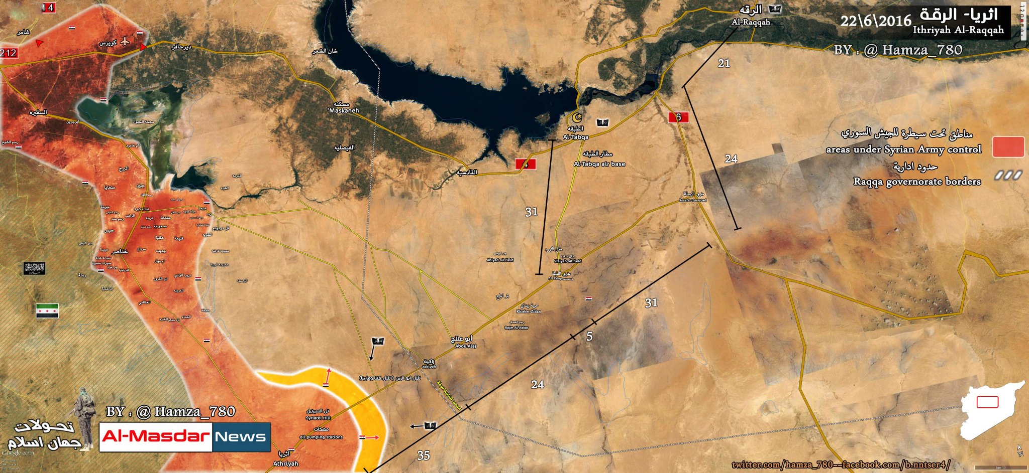ISIS Regaines al-Zakia Junction & al-Zayn Hills in Southeastern Raqqa amid Lack of Russian Air Support