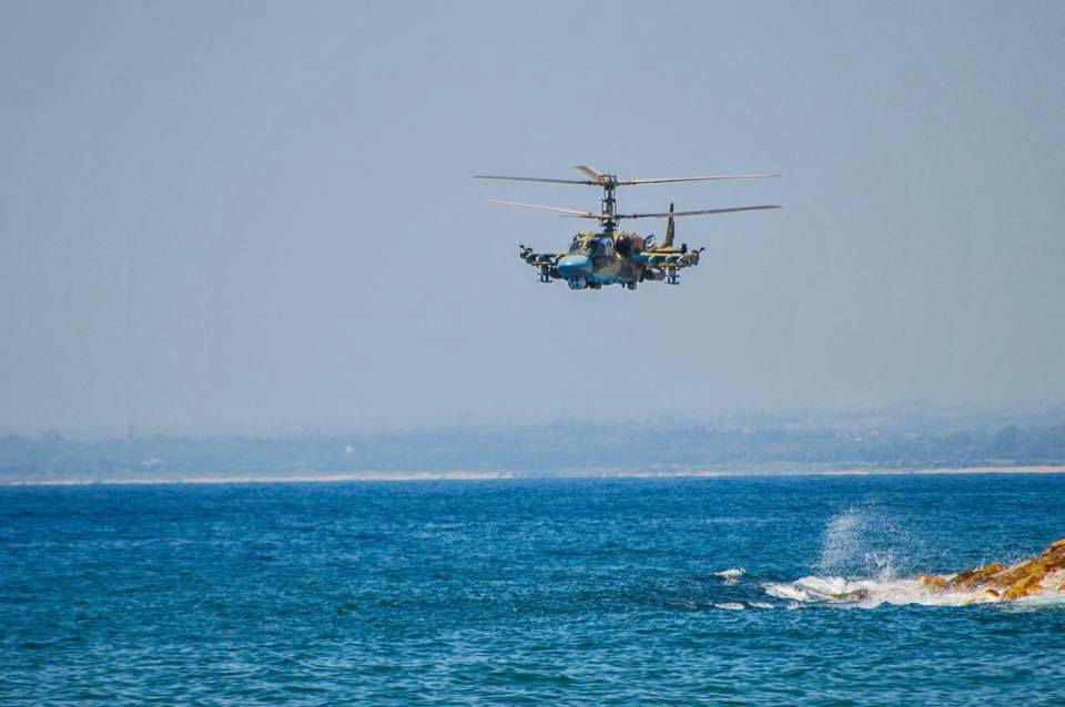 Russia's Ka-52 Helicopter Gunship over Latakia's Coast (Photos from Syria)