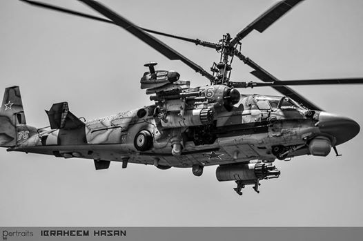 Russia's Ka-52 Helicopter Gunship over Latakia's Coast (Photos from Syria)