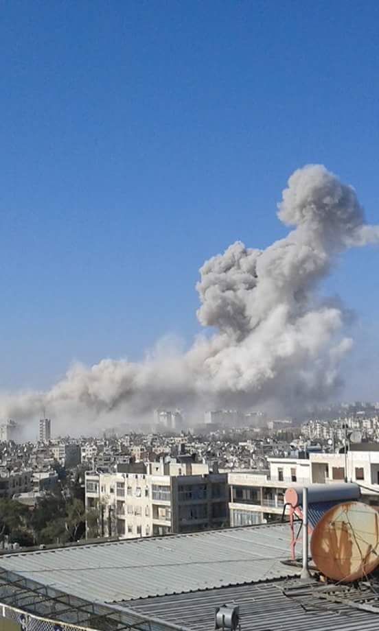 Huge Explosion in Aleppo's Leyramoon Neigborhood - #WARPHOTOS