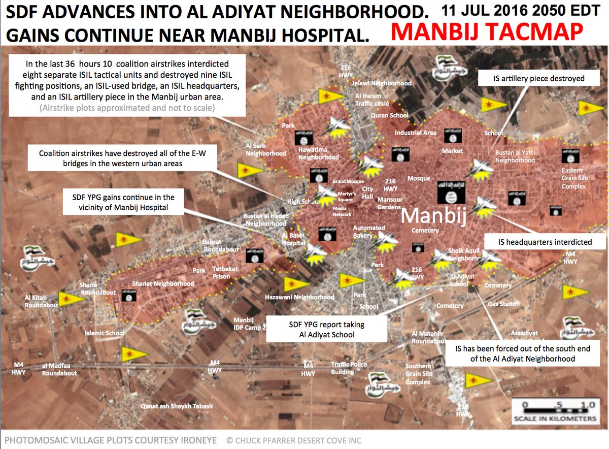 Syrian Democratic Forces Divide ISIS-controlled Areas in Manbij