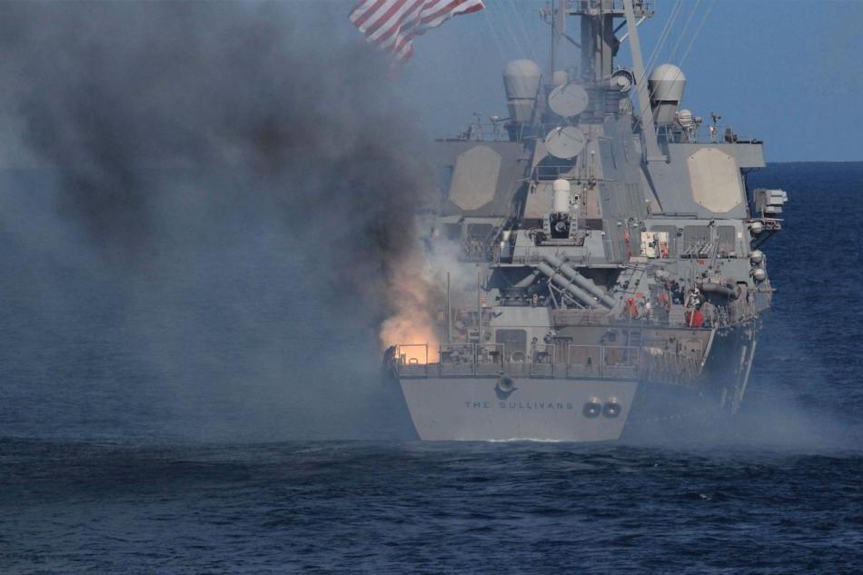 Destroyer USS The Sullivans Damaged After Missile Explodes After Launch