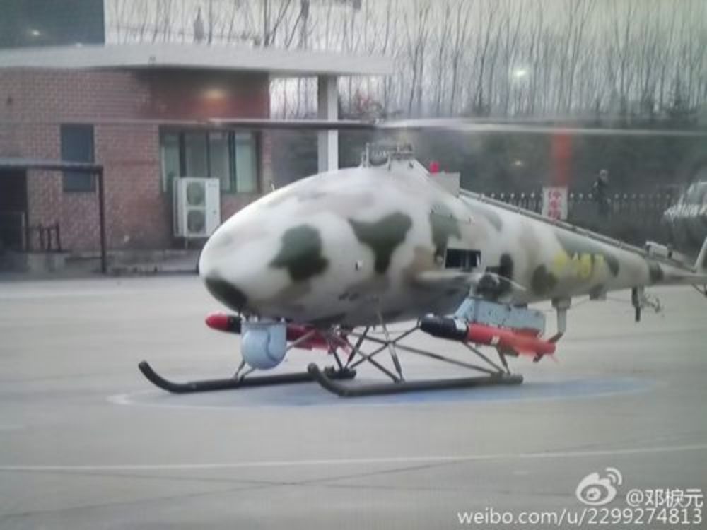 Largest China’s Pilotless Helicopter V750 Begins to Test Fire Anti-Tank Missiles