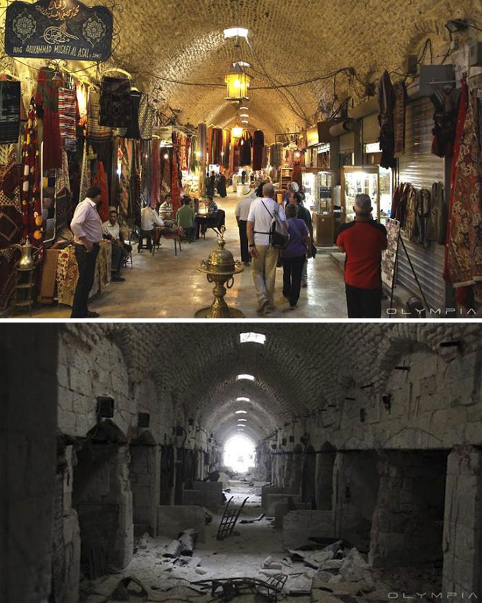 Photo Comparison: Aleppo City - Before and After 'Arab Spring'