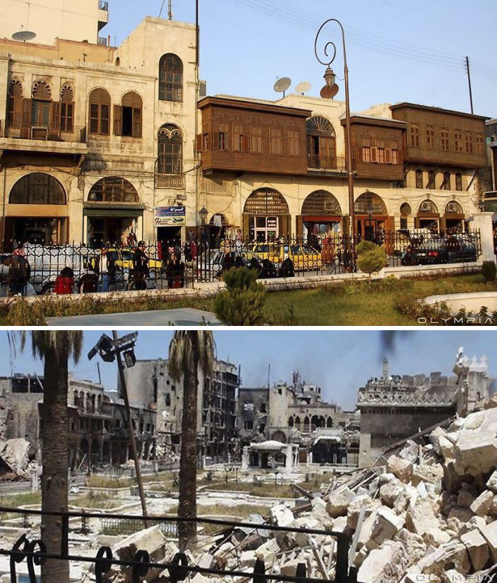 Photo Comparison: Aleppo City - Before and After 'Arab Spring'