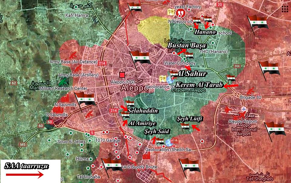 Overview of Military Situation in Aleppo City on October 18, 2016