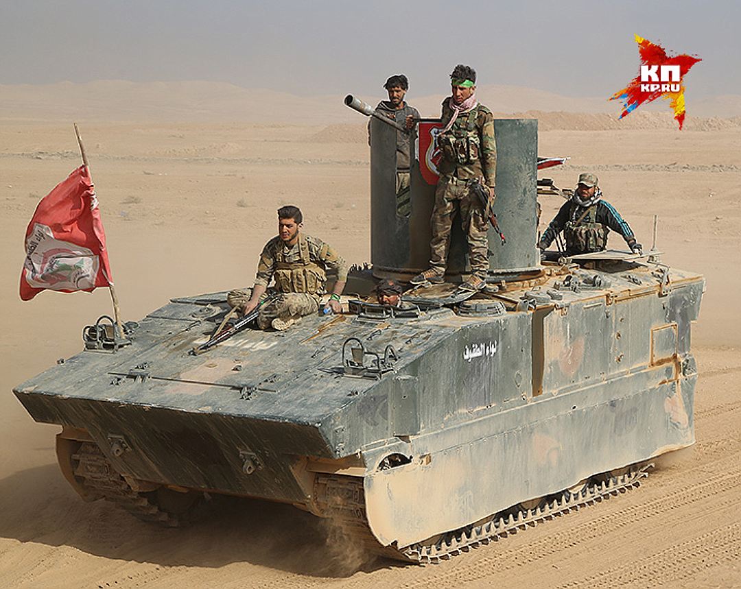Fig. 4 Coalition IFV on the road to Mosul