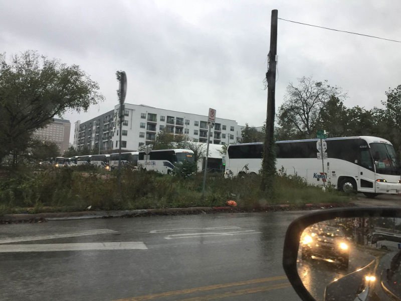 Anti-Trump protestors in Austin today are not as organic as they seem. Here are the busses they came in. #fakeprotests #trump2016 #austin pic.twitter.com/VxhP7t6OUI — erictucker (@erictucker) November 10, 2016