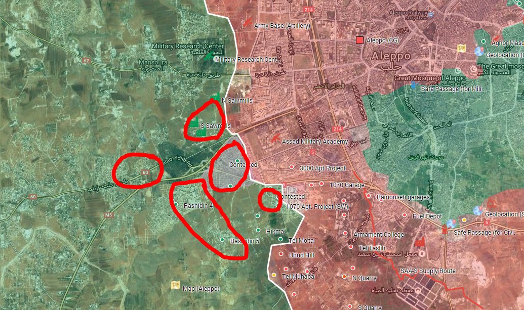 Overview of Military Situation in Aleppo City on November 2, 2016