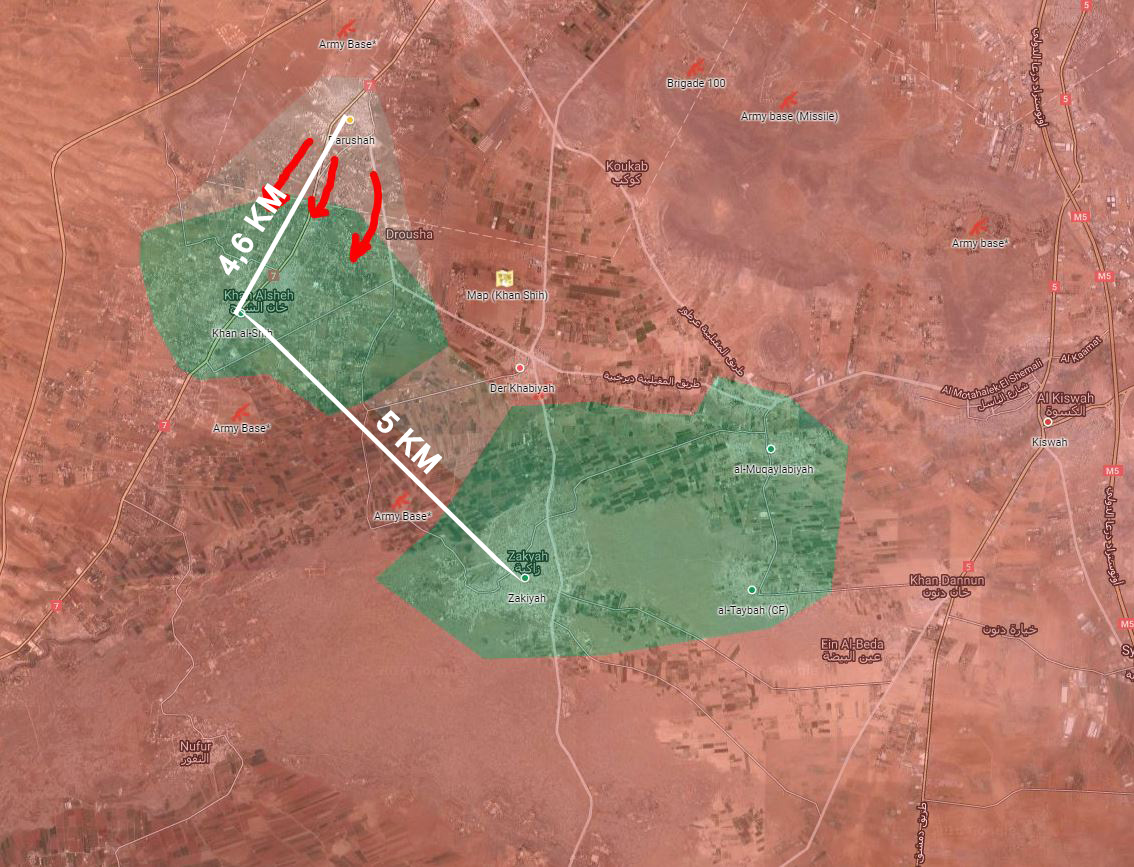 Syrian Army Takes Control of Farms Northeast of Khan Al-Sheih in Western Ghouta