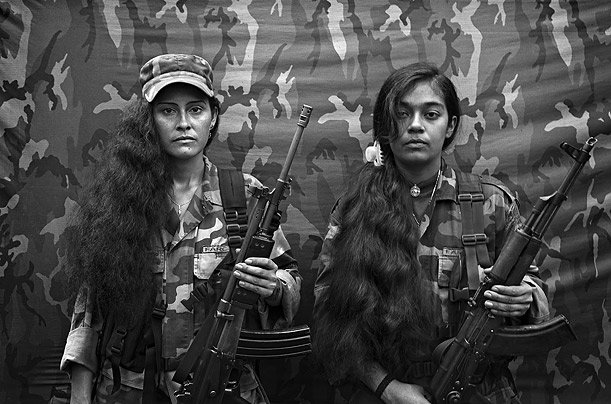 Female Fighters of FARC's force. Photographer: Alvaro Ybarra Zavala
