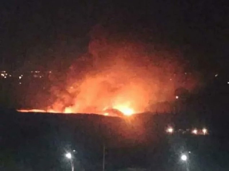 An alleged photo from the scene