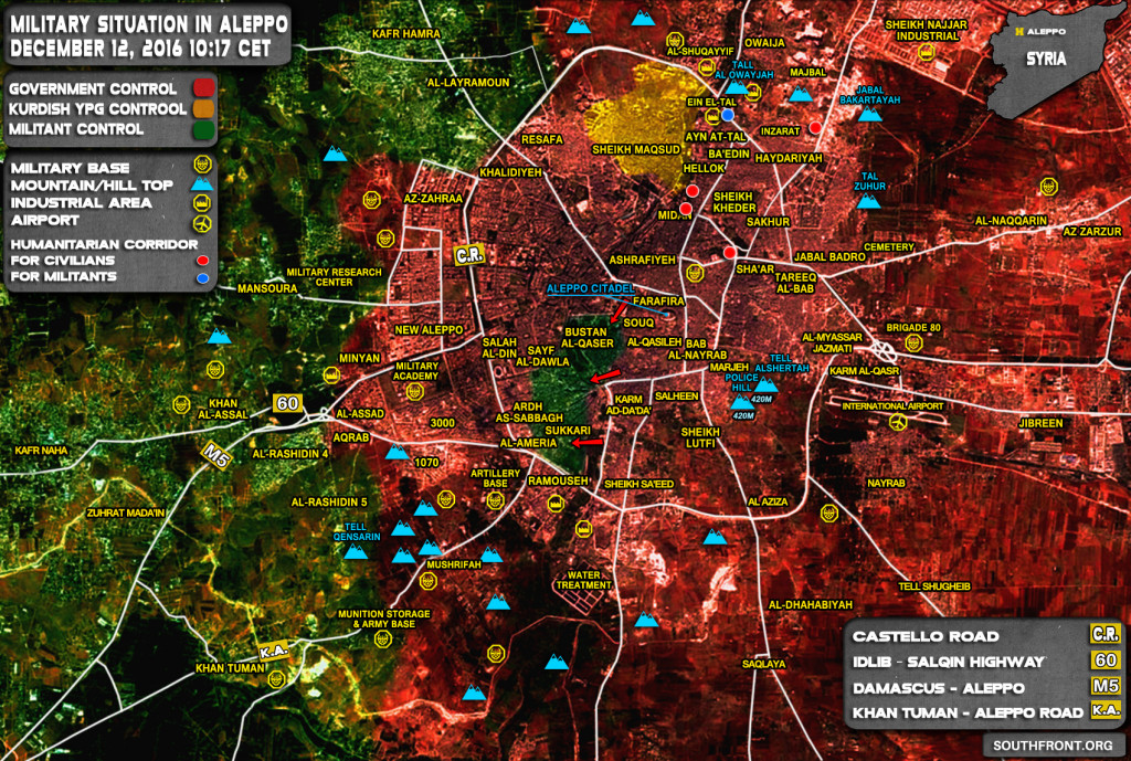 Syrian Army In Control Of 95% Of Aleppo City. 728 Militants Surrender To Govt Forces In Last 24 Hours