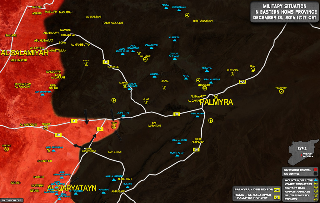 ISIS Seizes Strategic Tyas Crossroads. Govt Forces In Tyas Airbase Under Threat To Be Encircled (Map Update)