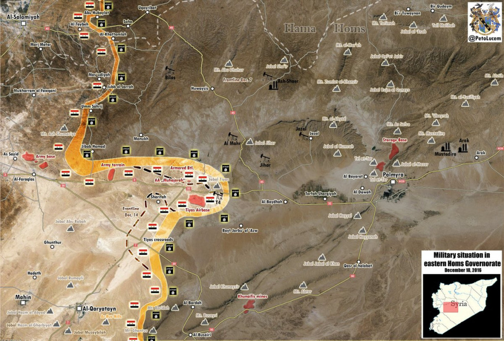 Intense Fighting Between Syrian Army And ISIS West Of Palmyra