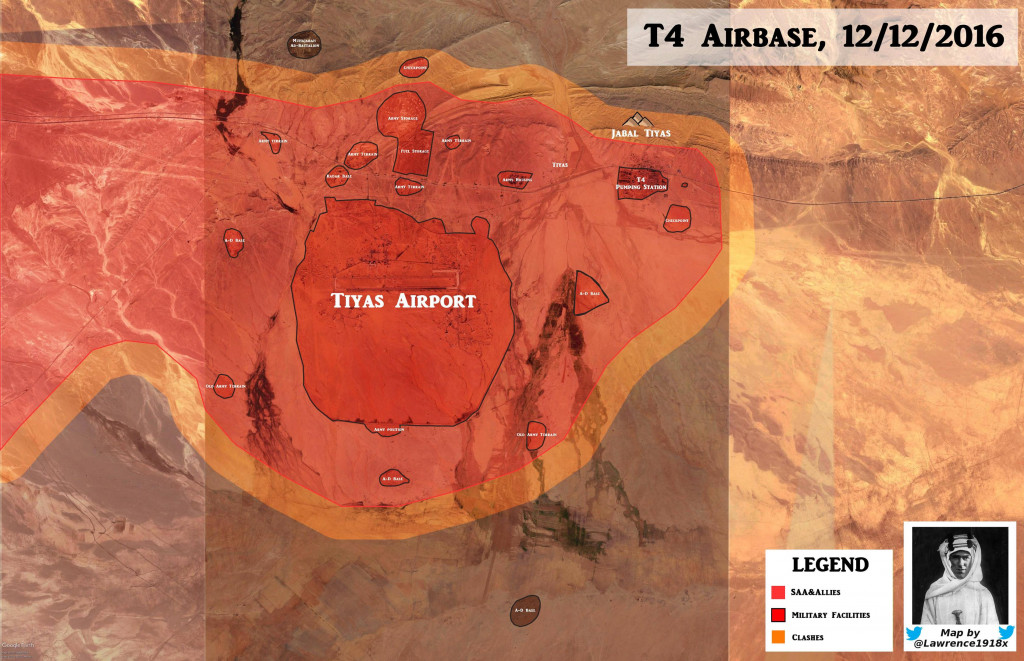 Detailed Look At Military Situation In The Area Of Tyas Airbase West Of Palmyra (Map Update)
