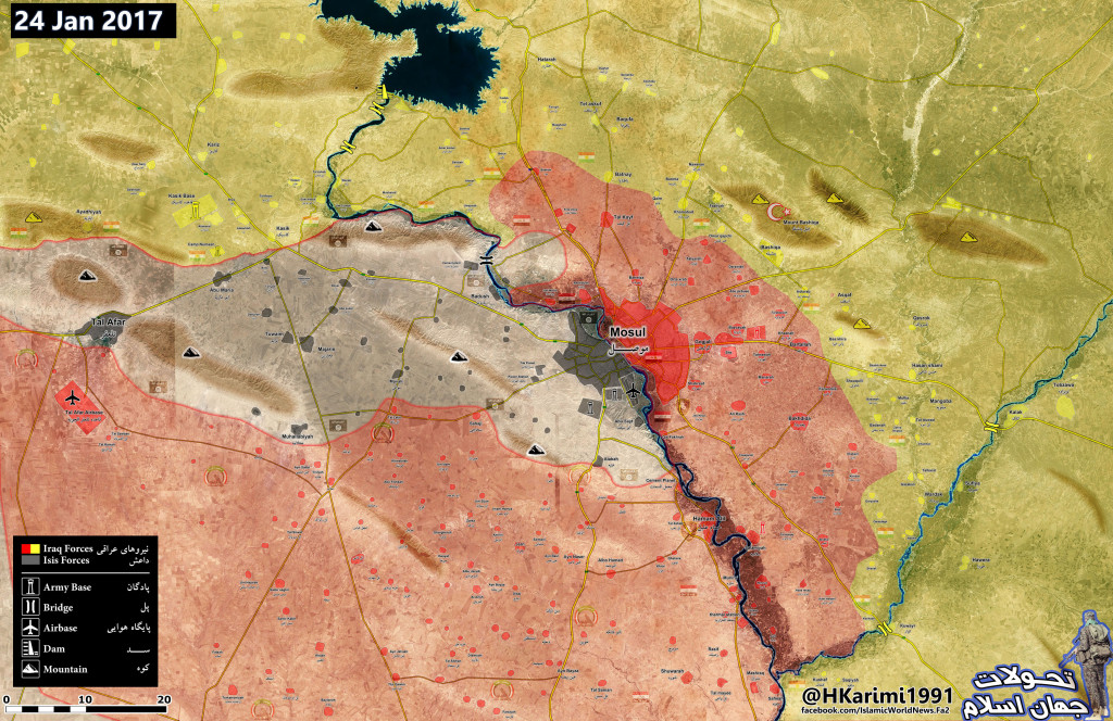 Military Situation In Mosul City And Its Countryside On January 25, 2017