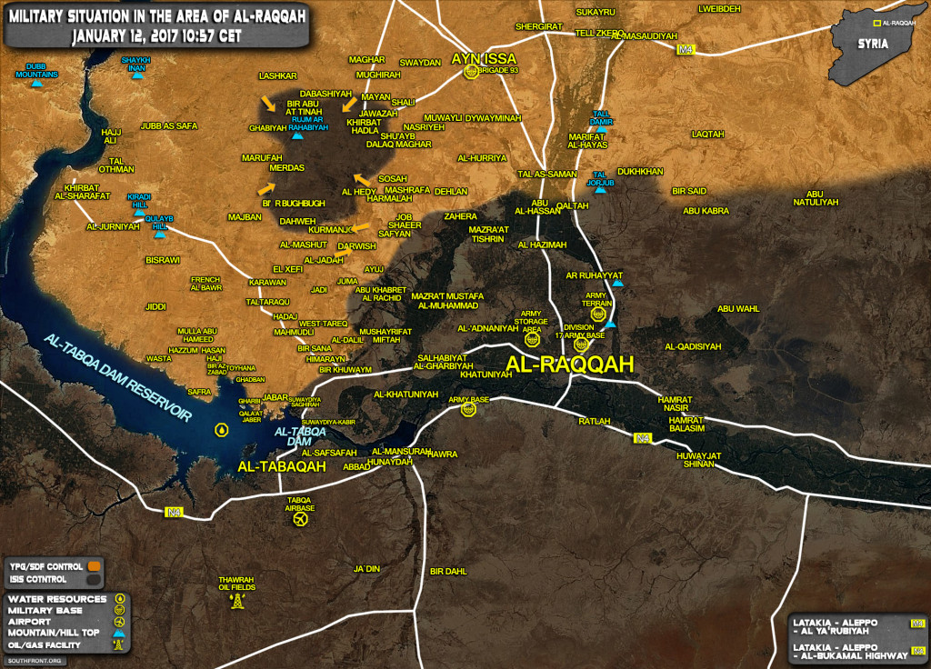 ISIS Pocket Shrinking Under YPG Pressure Near Al-Raqqa (Syria Map Update)