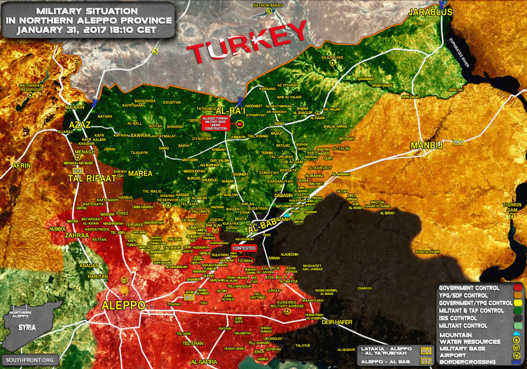 Military Situation In Aleppo Province After Recent Syrian Army Advances Against ISIS (Map Update)