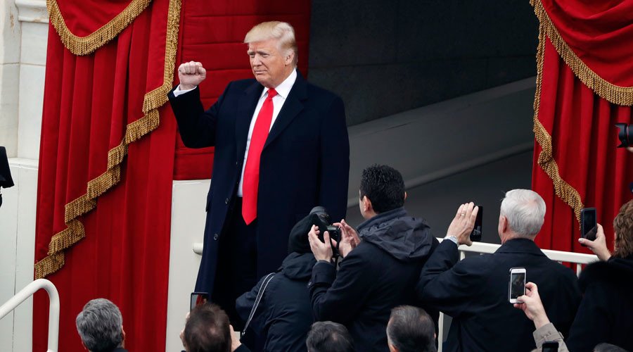 President-elect Donald Trump arrives for the inauguration ceremonies to be sworn in as the 45th president of the United States on the West front of the U.S. Capitol in Washington, U.S., January 20, 2017 © Lucy Nicholson / Reuters