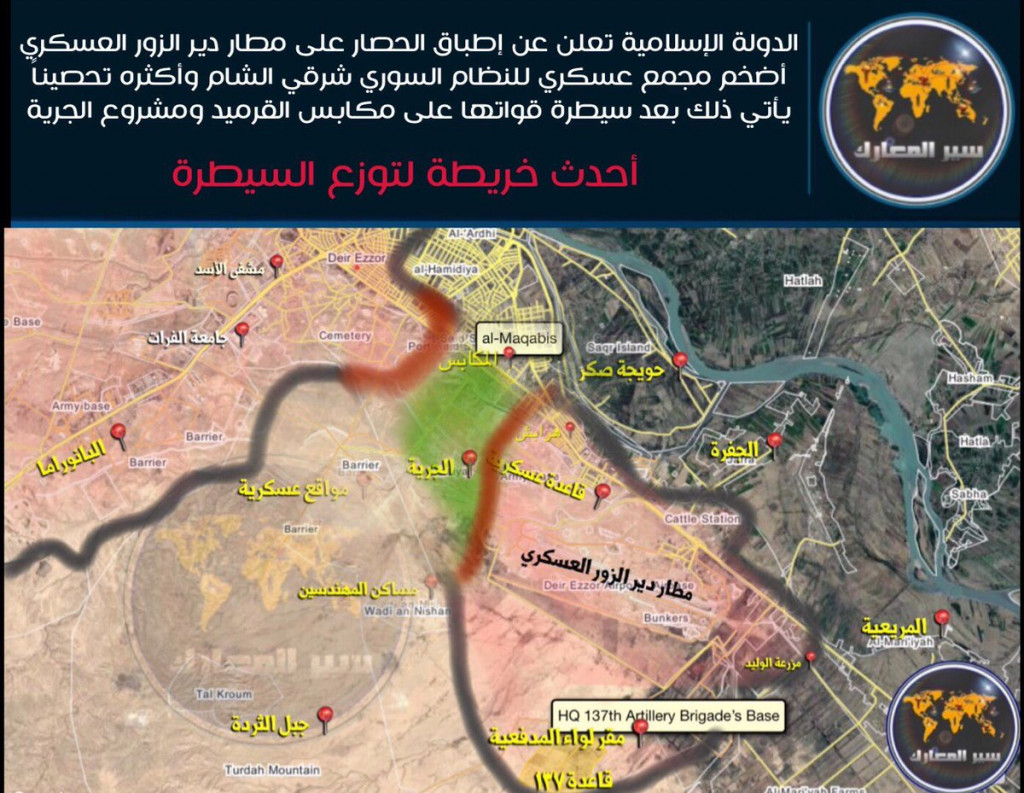 ISIS Cuts Off Supply Line To Deir Ezzor Airbase, Claims It's Encircled (Maps)